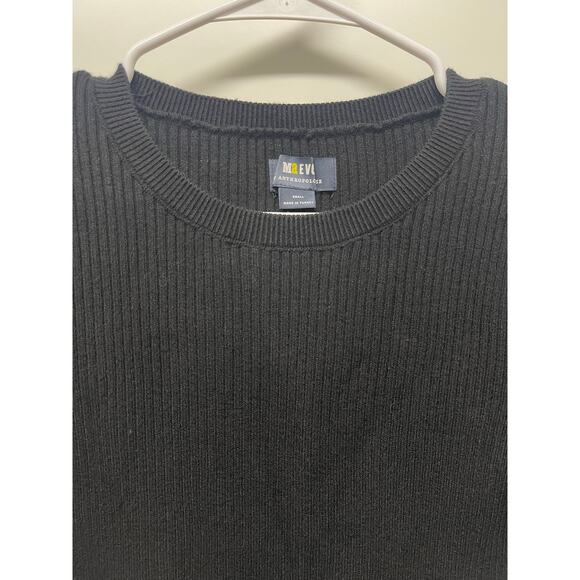 Maeve by Anthropologie Ribbed bell-sleeve sweater top black size small - Picture 3 of 6